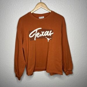 Champion Sweatshirt Texas Longhorns Fleece Orange Womens Large Archie Manning UT